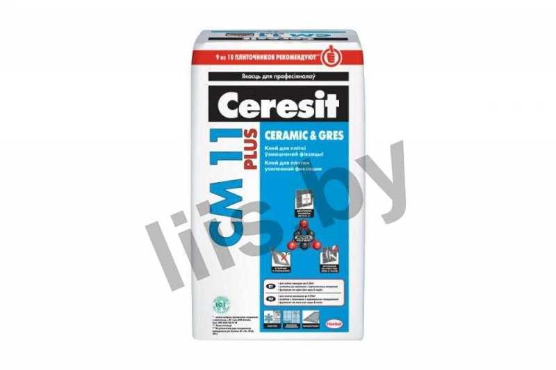 Клей для плитки Ceresit CM 11 Plus усиленной фиксации, 25кг