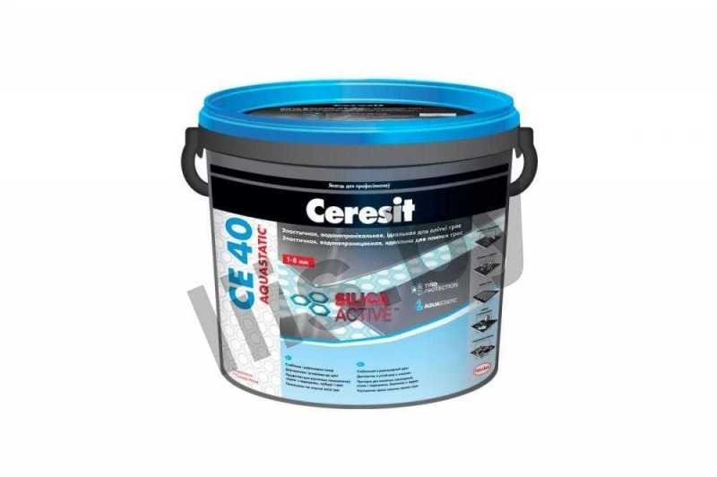 Фуга для плитки Ceresit CE 40 Silica Active №16 графит, 2кг