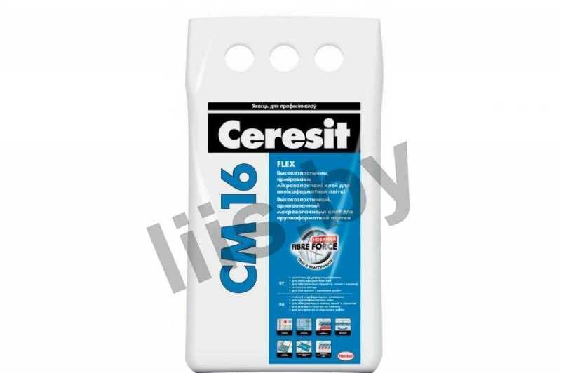 Клей для плитки Ceresit CM 16 Flex усиленной фиксации, 5кг